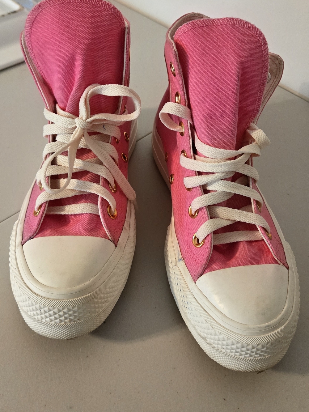 Converse All Star Move Platform High Valentine’s Day Hearts Pink Size 6